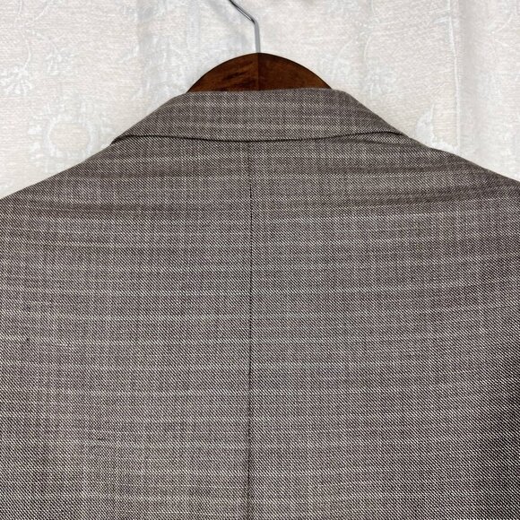 Silk wool 52L brown plaid 2-button sport coat suit jacket Ralph Lauren blazer - Picture 7 of 11